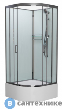 картинка Душевая кабина Frank F400/2 М Brilliant высокий поддон б/к (без крыши) матовое стекло