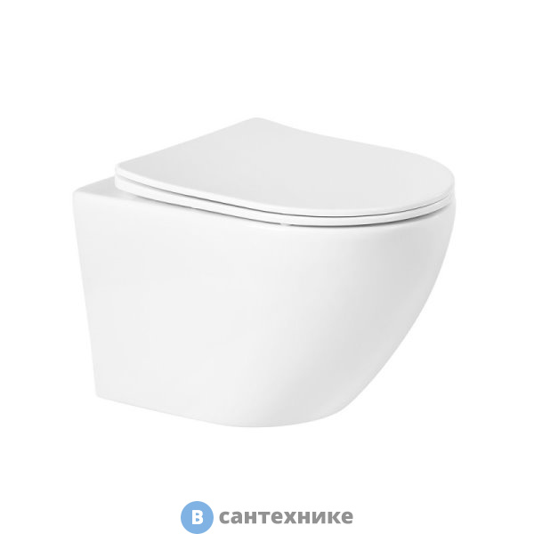 Унитаз BelBagno SFERA-R BB046CHR подвесной безободковый, без сиденья