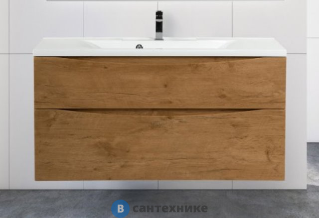 Тумба под раковину BelBagno MARINO-H60 подвесная с двумя выкатными ящиками, Rovere Nature, 1100x450x600, MARINO-H60-1100-2C-SO-RN-P