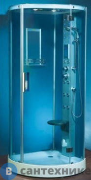 картинка Душевая кабина Golf ZS 1010 III /C1/ [T] [C2] с г/м, с паром, прозрачные стекла (1010*1010*2190)