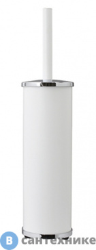 картинка Щетка для унитаза WasserKRAFT K-1027 White напольная металл, комбинированное покрытие