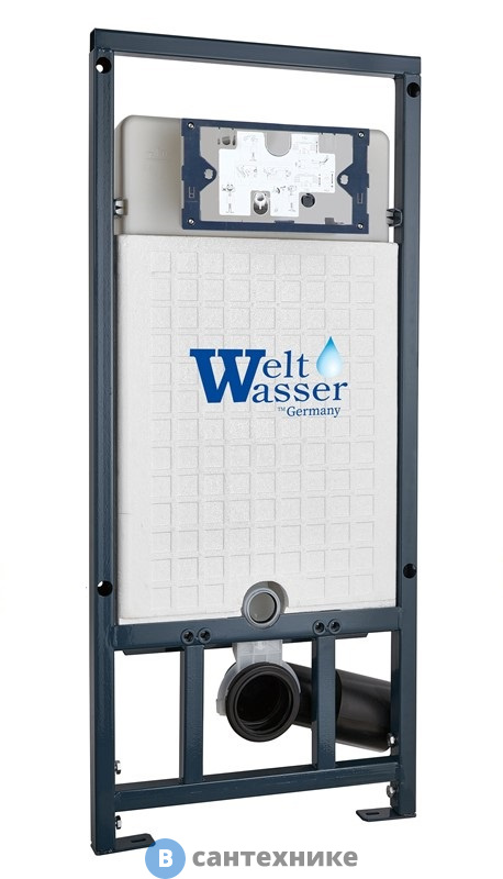 Инсталляция WELTWASSER WW MARBERG 507 SE WT для унитаза, квадратная кнопка