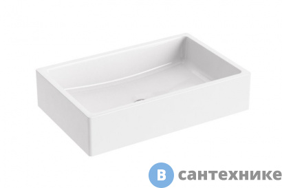 картинка Умывальник Ravak FORMY 01 600 D белый со скрытым переливом (XJL01260000)