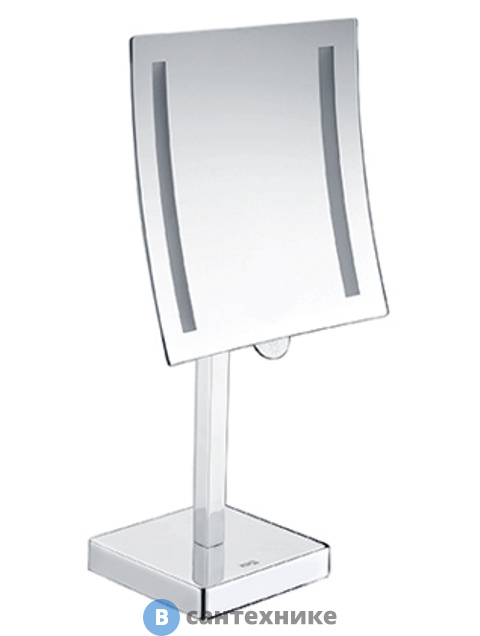 Зеркало WasserKRAFT K-1007 с LED-подсветкой, 3-х кратным увеличением, металл, хромоникелевое покрытие, ABS - пластик