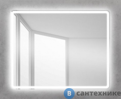 картинка Зеркало BelBagno SPC-MAR-1000-800-LED-BTN с встроенным светильником и кнопочным выключателем (1000x30x800)