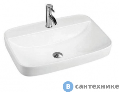 картинка Раковина Art & MAX AM6400 керамическая полувстраиваемая