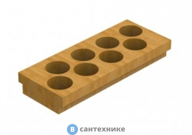 Модуль Reginox для специй (бамбук, 8 отверстий)  SLIM (PSR011) (c/box)