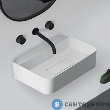 картинка Раковина подвесная ABBER Stein AS2626 белая матовая