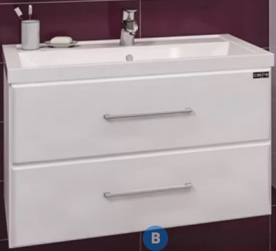 картинка Тумба под раковину СанТа Омега-80 2ящ. подвес. ум. Фостер 80 (207005)
