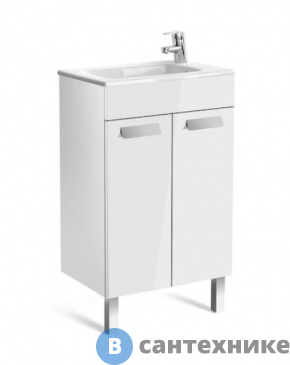 картинка Тумба под раковину Roca Debba ZRU9302710 белый, 2 створки (50х36х72)
