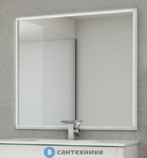 Зеркало Cezares TIFFANY 45043 со встроенной LED подстветкой, системой Антизапотевания, реверсивное, Bianco opaco, 90x73