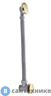 картинка Слив-перелив WasserKRAFT A054 для ванны латунь, покрытие светлая бронза, ПВХ