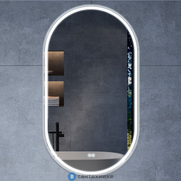 Зеркало Vincea VLM-3AU100-2 600х1000 c сенсорным выключателем и диммером, антизапотевание