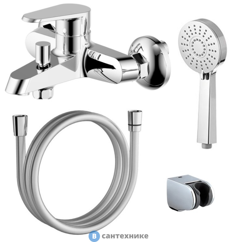 Смеситель AZARIO CASTELO AZ-VJC238274C для ванны с ручным душем