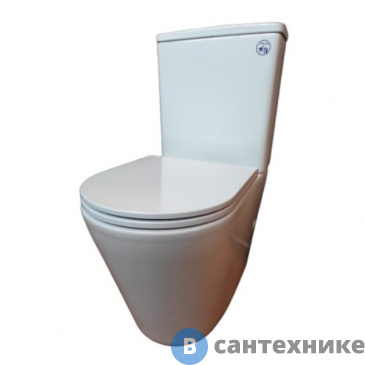 картинка Унитаз-компакт Bolu Barcelona BL-34A2149 безободковый с ультратонким сиденьем с микролифтом