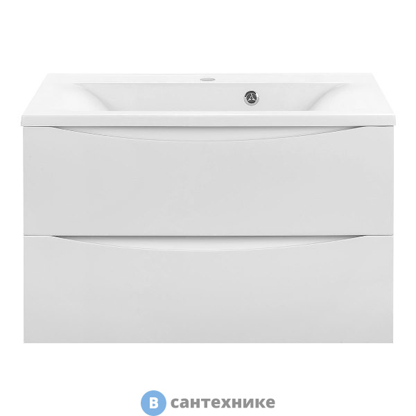 Тумба под раковину Vincea Mia 750 подвесная, 2 выкатных ящика soft close, G.White (VMC-2MA750GW)