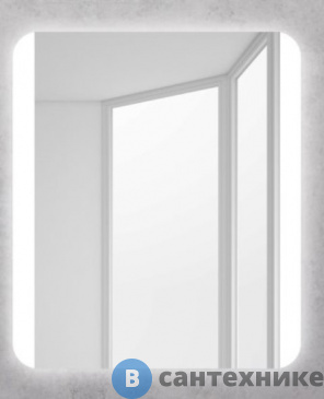 картинка Зеркало BelBagno SPC-CEZ-700-600-LED-BTN с встроенным светильником и кнопочным выключателем 700x30x600