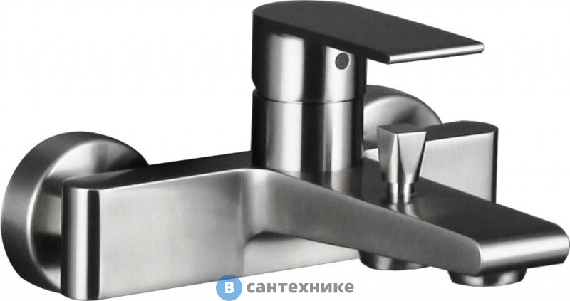 Смеситель BelBagno NOV-VASM-IN для ванны и душа, нержавеющая сталь, сатин