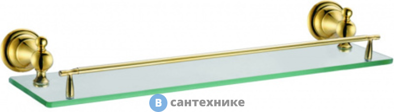 Полка AZARIO ELVIA стеклянная, золото (AZ-91103G)