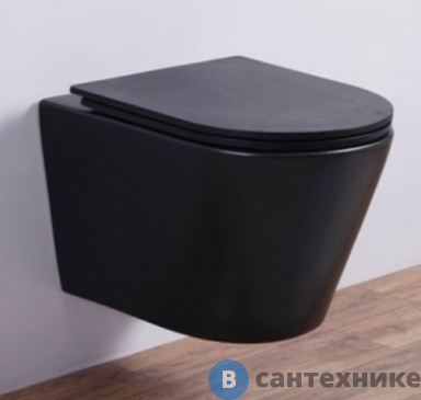 картинка Унитаз подвесной ESBANO AMAPOLA (Matt Black)