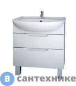 Тумба под раковину Dreja David 65 белый лак, 2 ящика (99.0702)
