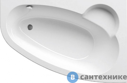 картинка Ванна акриловая Ravak ASYMMETRIC 170x110 R без гидромассажа (C491000000)