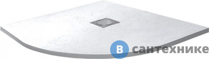 картинка Душевой поддон RGW ST/R-0100W 100*100*3 белый/полукруг (16153100-01), без сифона