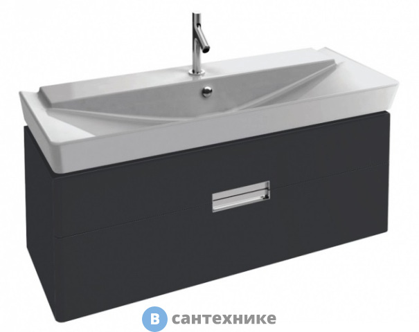 Тумба под раковину Jacob Delafon REVE EB1137-442 серый антрацит лак (117x43,50x44,50)