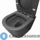 картинка Унитаз подвесной Comforty 105MDH безободковый, сиденье дюропласт softclose тонкое, быстросъёмное (графит матовый) (00-00007648)