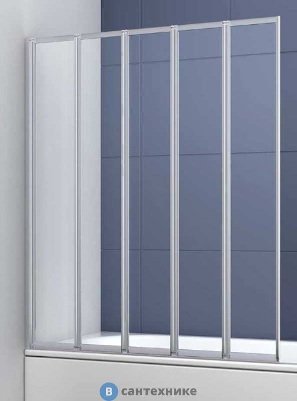 Душевая шторка на ванну Vincea VSB-32120CL, 1200*1400, хром, стекло прозрачное