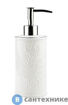 картинка Дозатор для жидкого мыла WasserKRAFT Rossel K-5799, 350 ml металл, хромоникелевое покрытие, фарфор
