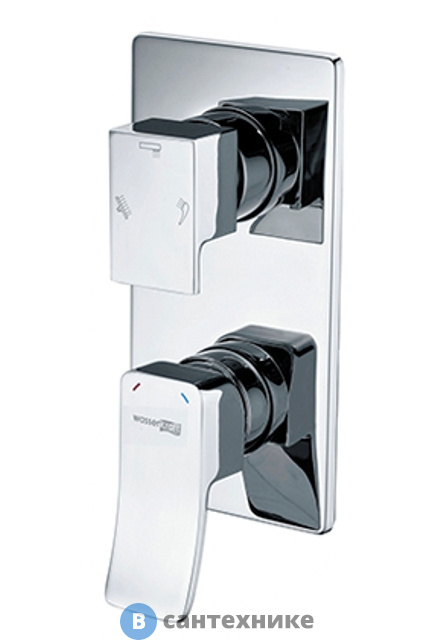 Смеситель WasserKRAFT Aller 10671 для ванны и душа латунь, хромоникелевое покрытие