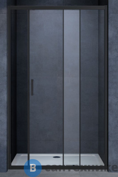 картинка Душевая дверь Vincea Alpha VDS-3AL120CLB, 1200, черный, стекло прозрачное