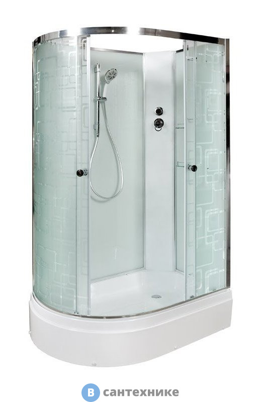 Душевая кабина Deto ЕМ2712 R N (без крыши) (120х80х208 см)