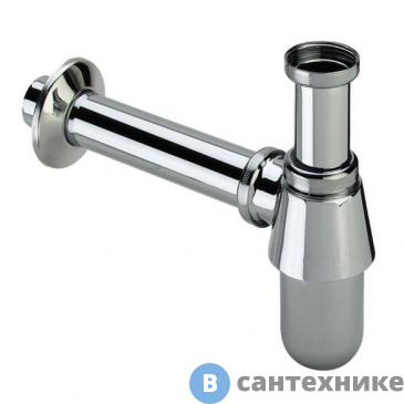 картинка Сифон Gattoni Accessori бутылочный под донный клапан 1/1,4" для раковины, хром (0152/00C0)