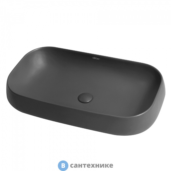 Раковина ABBER Rechteck AC2210MG серая матовая накладная