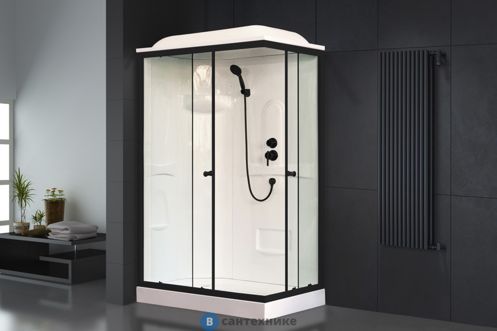 Душевая кабина Royal Bath RB 8120HP1-T-BL 1200x800x2170 L (прозрачное) (RB8120HP1-T-BL-L)