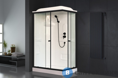 картинка Душевая кабина Royal Bath RB 8120HP1-T-BL 1200x800x2170 L (прозрачное) (RB8120HP1-T-BL-L)