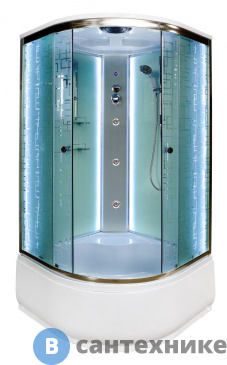 картинка Душевая кабина Deto ЕМ4510 LED с гм. (1000*1000*2200)
