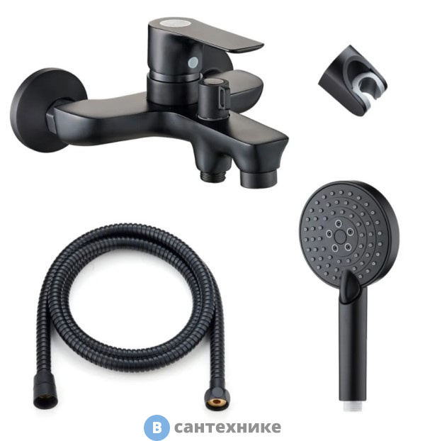 Смеситель Orange Aristo M19-300b для ванны/душа, чёрный