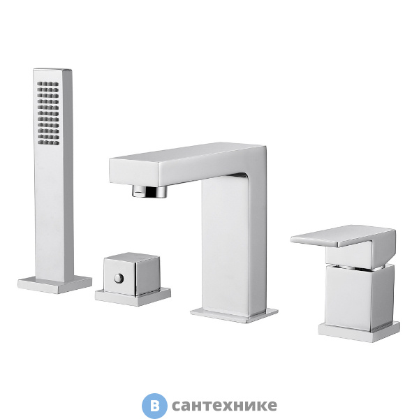 Смеситель ABBER Daheim AF8213 на борт ванны, хром