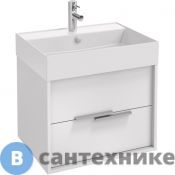 Тумба под раковину Jacob Delafon VIVIENNE EB1666-J5-J5 60 см, корпус белый блестящий, фасад белый блестящий
