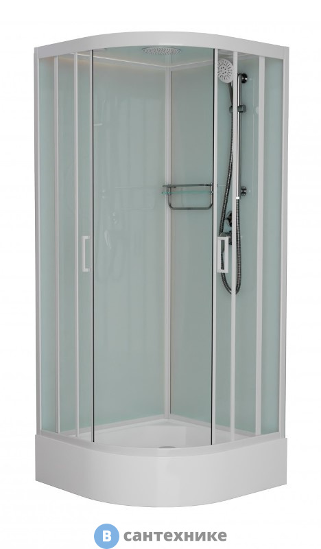 Душевая кабина Frank F409/1 White средний поддон