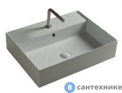 картинка Раковина TECLA TWENTY TW01011 чаша в центре, белый глянцевый, 61x46x12,5