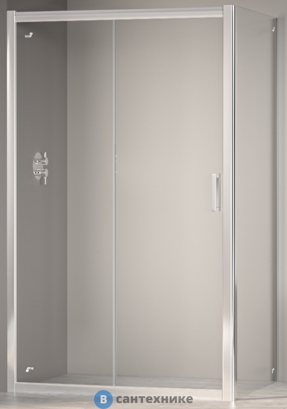 Душевой уголок RGW PA-76 (PA-016 + Z-050-2) хром/Матовое/6 мм 130* 90*195 (35087639-21), без поддона