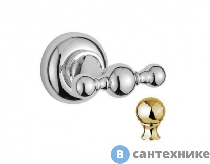 картинка Крючок Cezares APHRODITE-DHK2-03/24-M двойной, золото