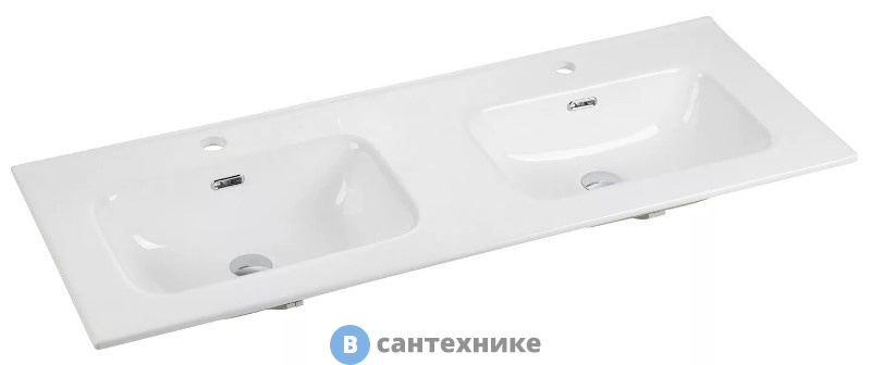 Раковина GID-ceramic 90120S встраиваемая сверху, белый (1215х465)