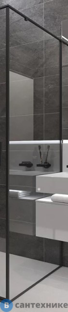 Боковая панель Veconi KP-07B KP07B-90-01-C4 стекло прозрачное/6 мм