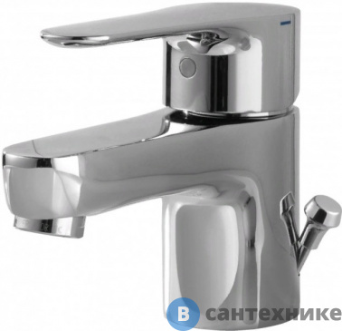 картинка Смеситель Jacob Delafon JULY E16027-4-CP раковину, однорычажный на 1 отв., донный клапан (хром)