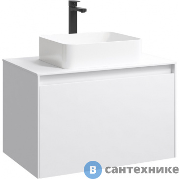 картинка Тумба под умывальник Aqwella Mobi 80 подвесная, цвет белый без фасада (MOB0108W)